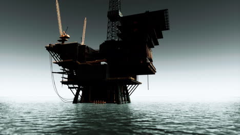 Öl--Und-Gas-Offshore-Bohrlochkopfplattform